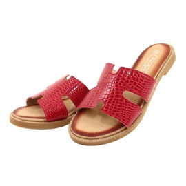 Filippo Les tongs rouges brillants des femmes 2