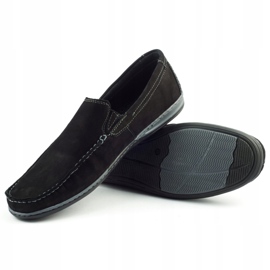 Mario Pala Mocassins homme 763 daim noir 1