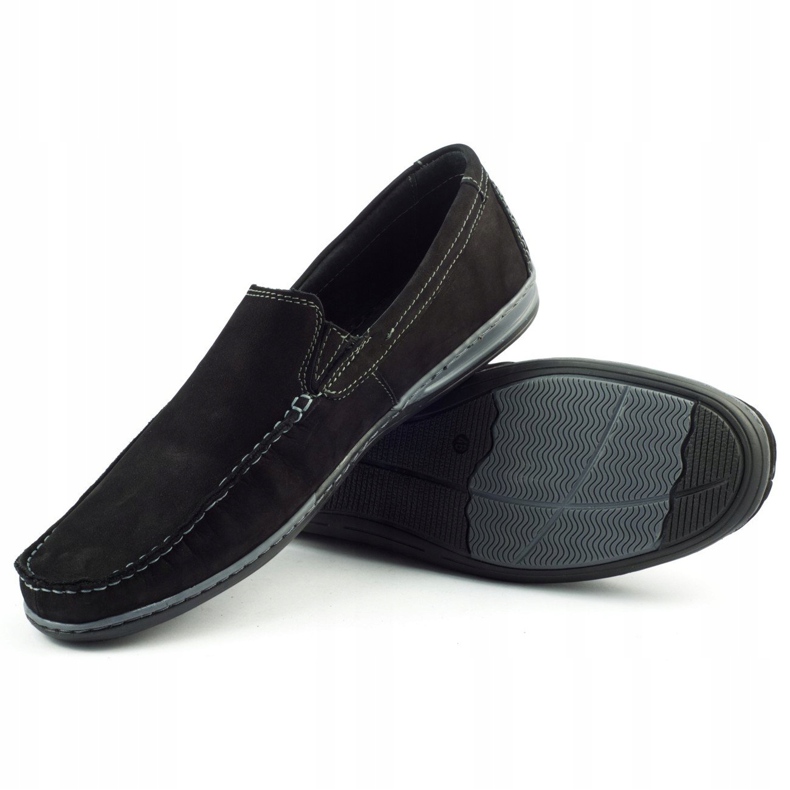 Mario Pala Mocassins homme 763 daim noir 1