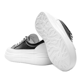 Baskets noires et blanches sur semelle épaisse Kelsi le noir 3