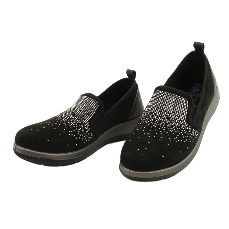 Chaussures femme Befado 156D004 le noir argent 3
