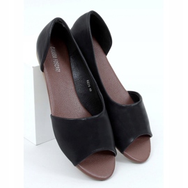 Ballerines à découpes noires 8278 Noir le noir 1