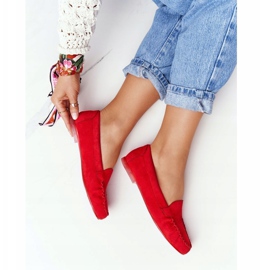 Mocassins en daim Sergio Leone MK722 Rouge 5