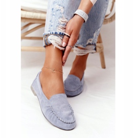 Mocassins En Daim Sergio Leone MK722 Bleu 3