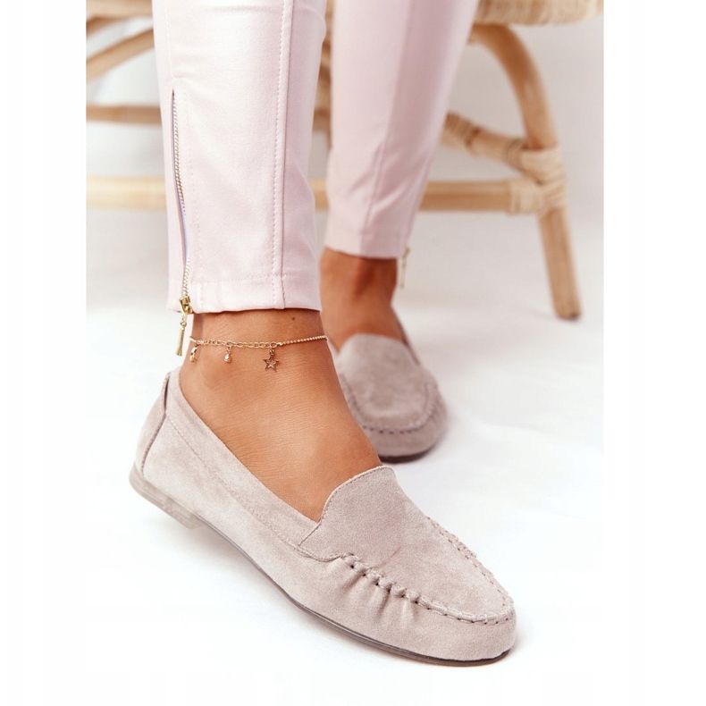 Mocassins En Daim Sergio Leone MK722 Beige 2