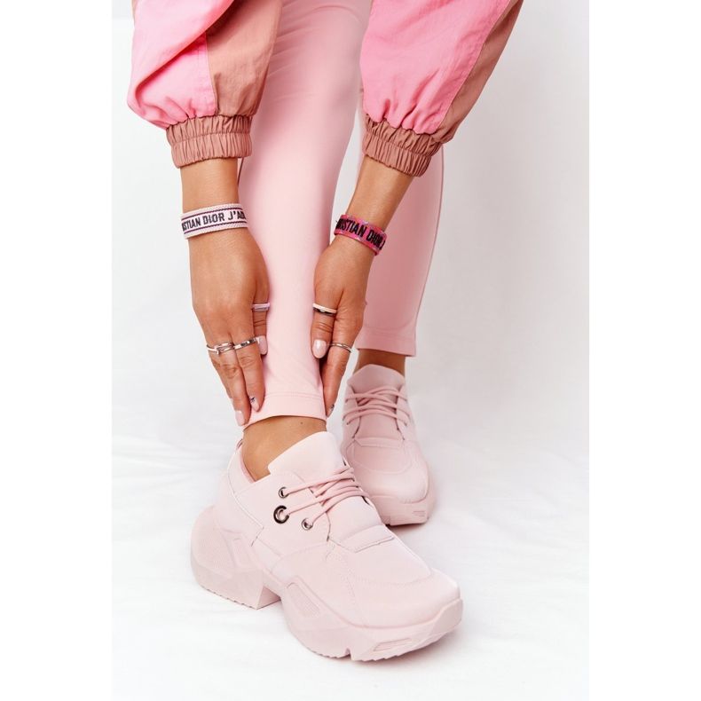 PS1 Sneakers pour femmes sur une semelle massive rose pétillant 2