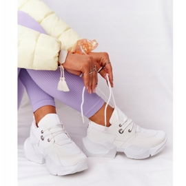 PS1 Sneakers pour femmes sur une semelle massive Blanc pétillant blanche 5