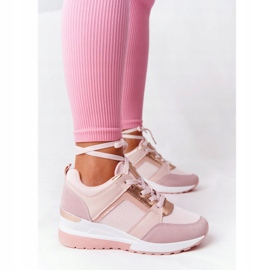 PS1 Baskets Compensées Rose Bye Bye Love d'or 2