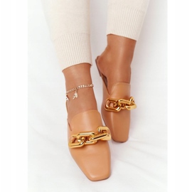 PS1 Chaussons Avec Tige Et Chaîne Camel Call On Me brun d'or 3