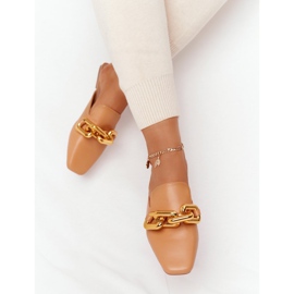 PS1 Chaussons Avec Tige Et Chaîne Camel Call On Me brun d'or 2