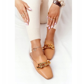 PS1 Chaussons Avec Tige Et Chaîne Camel Call On Me brun d'or 4