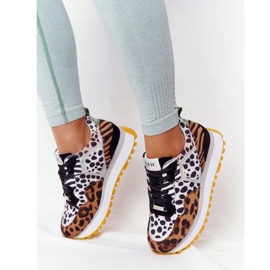 Chaussures de sport en daim sur la plate-forme GOE HH2N4003 marron blanc brun noir 2