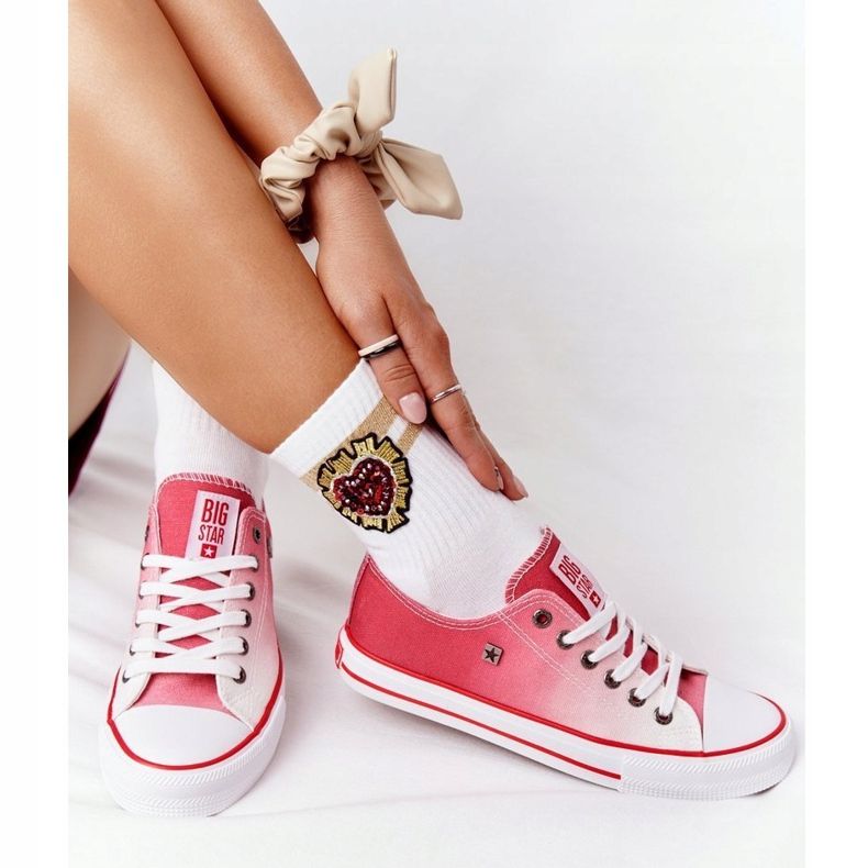 Baskets Femme Big Star HH274130 Ombre Rouge blanc 1