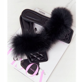 Chaussons En Cuir Avec Fourrure Noir Love You So le noir 2 Chaussons En Cuir Avec Fourrure Noir Love You So le noir 2