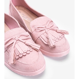 Mocassins roses à franges Magdalena 1 Mocassins roses à franges Magdalena 1