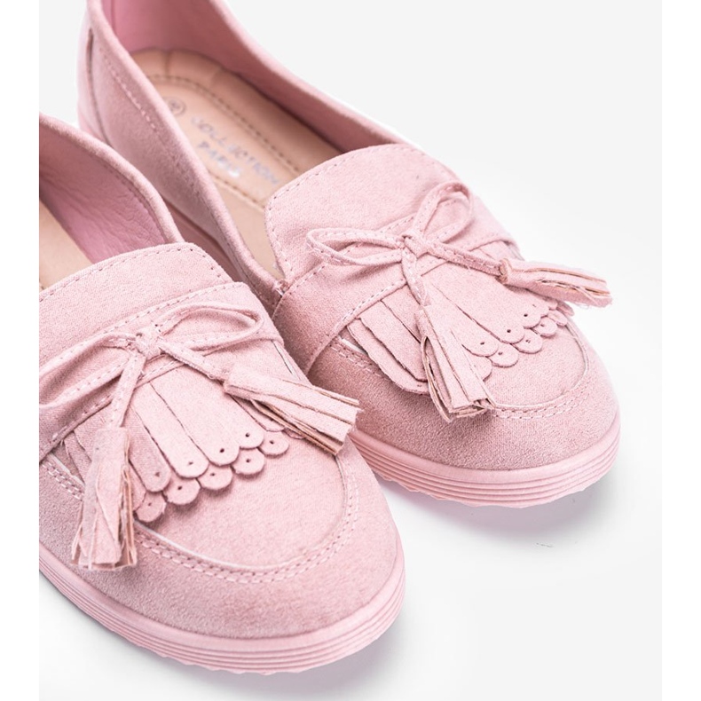 Mocassins roses à franges Magdalena 1 Mocassins roses à franges Magdalena 1