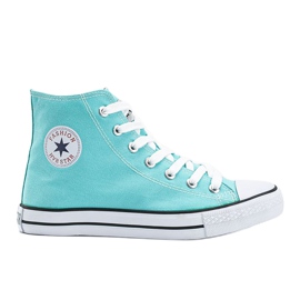 Baskets montantes bleues Chasity 1