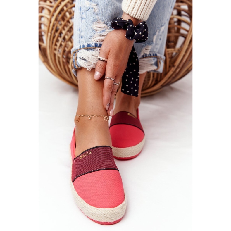Espadrilles Rouges Sur Semelle Tressée Big Star HH274478 1