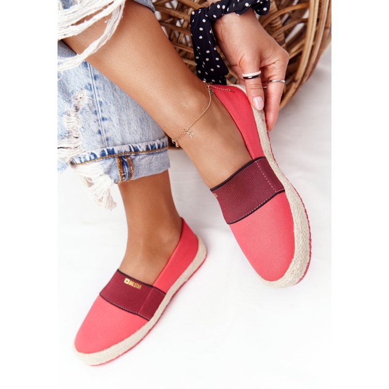 Espadrilles Rouges Sur Semelle Tressée Big Star HH274478 2