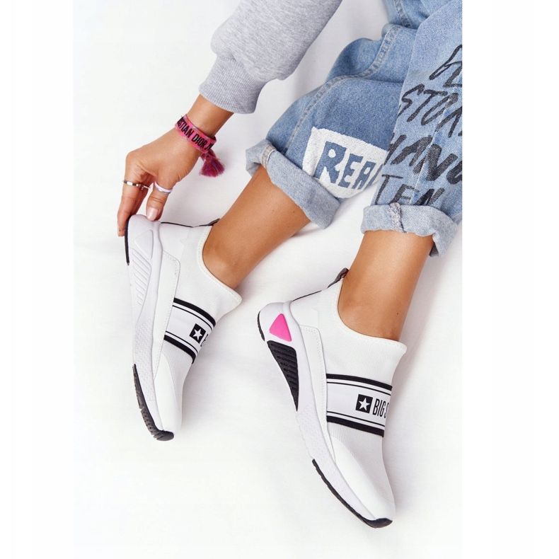 Chaussures de sport Slip-On Memory Foam Big Star HH274538 Blanc blanche 1