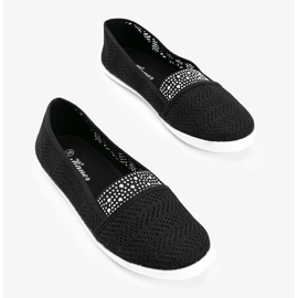 Baskets noires ajourées avec oxyde de zirconium Annabella le noir 2