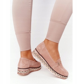 Mocassins Sur La Plateforme Laura Messi 2284 Rose 1