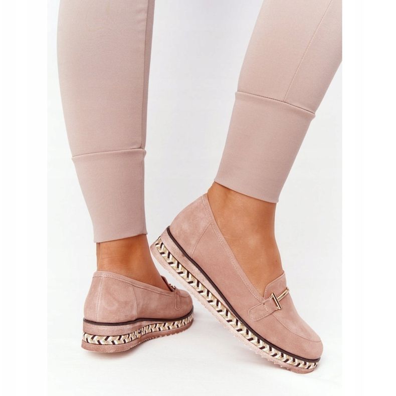 Mocassins Sur La Plateforme Laura Messi 2284 Rose 1