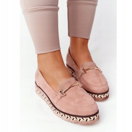 Mocassins Sur La Plateforme Laura Messi 2284 Rose 2