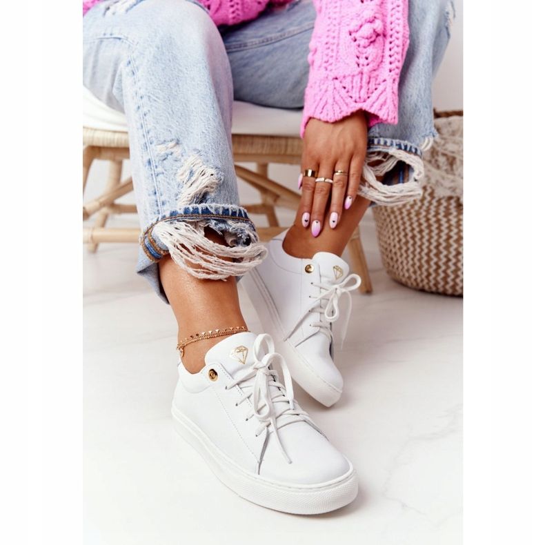 Baskets Cuir Femme Blanc Nicole 2640 blanche 2 Baskets Cuir Femme Blanc Nicole 2640 blanche 2