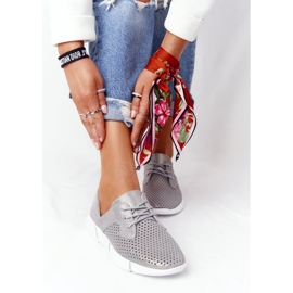 EVE Chaussures de sport en cuir pour femmes Grey Day Trip argent 2