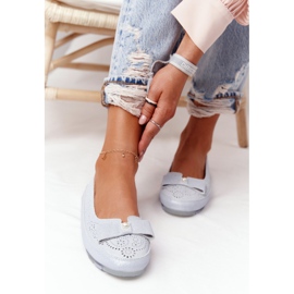 Ballerines Écologiques Bleues en Cuir Rio Flore 1