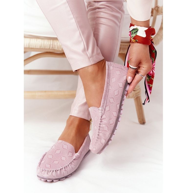 Mocassins Cuir Écologique Rio Flore Rose 1 Mocassins Cuir Écologique Rio Flore Rose 1