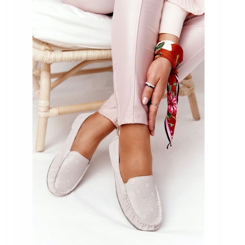 Mocassins Cuir Ecologique Rio Flore Beige 2 Mocassins Cuir Ecologique Rio Flore Beige 2