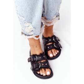 PS1 Chaussons Avec Boucles Et Fourrure Lydia Noir le noir 1