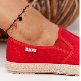 Espadrilles Rouges Sur Une Semelle Tressée Big Star DD274018 4