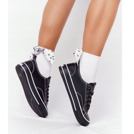 Baskets en cuir pour femmes Big Star HH274145 Noir le noir 1 Baskets en cuir pour femmes Big Star HH274145 Noir le noir 1