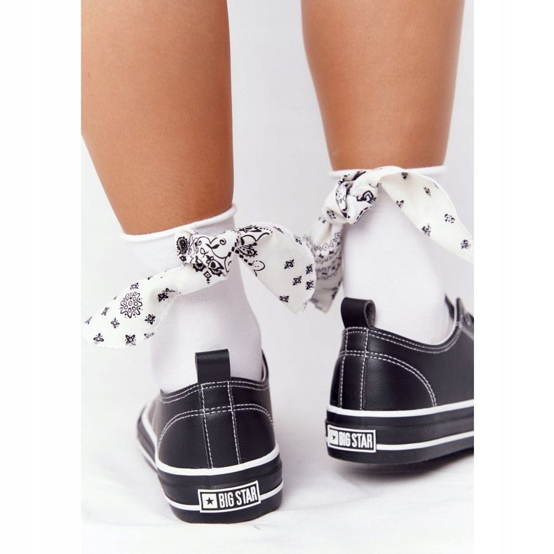 Baskets en cuir pour femmes Big Star HH274145 Noir le noir 2