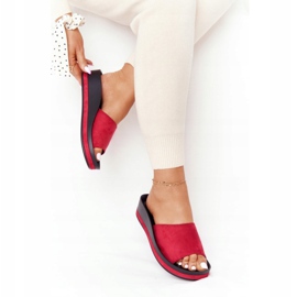Chaussons Sur Compensée Vinceza 21-17113 Rouge le noir 1 Chaussons Sur Compensée Vinceza 21-17113 Rouge le noir 1