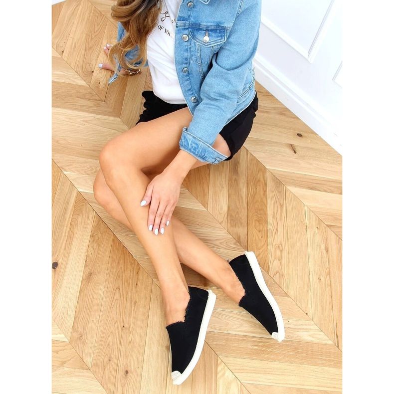 Espadrilles femme noires 7105 Noir 2