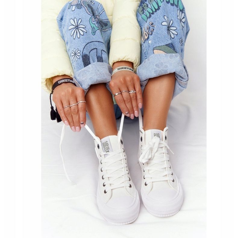 Baskets Hautes Femme Big Star HH274149 Blanc blanche 1 Baskets Hautes Femme Big Star HH274149 Blanc blanche 1