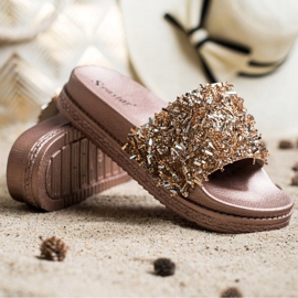 Seastar Pantoufles De Cristal De Mode d'or 1