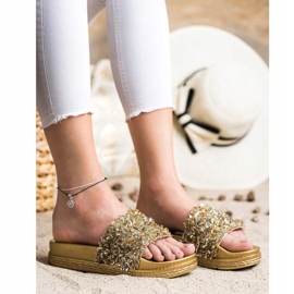 Seastar Pantoufles De Cristal De Mode d'or 2