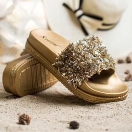 Seastar Pantoufles De Cristal De Mode d'or 1