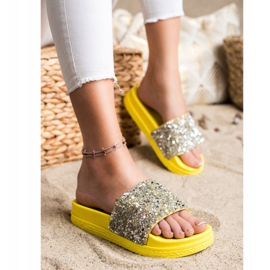 Seastar Pantoufles À La Mode Sur La Plateforme argent jaune 3