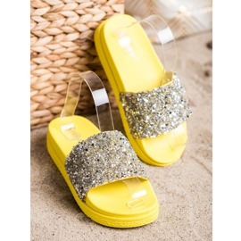 Seastar Pantoufles À La Mode Sur La Plateforme argent jaune 2