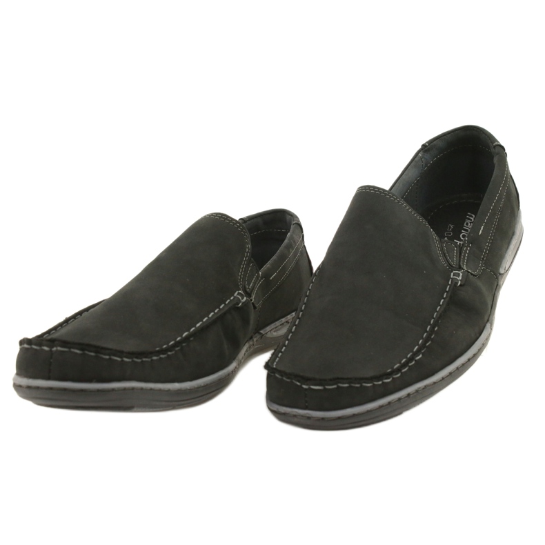 Mario Pala Mocassins homme 763 daim noir 2