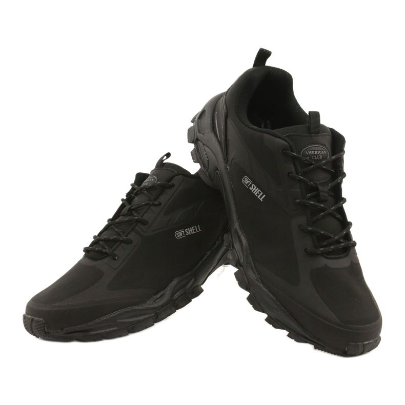 ADI chaussures de sport softshell imperméables pour hommes American Club HL16 noir 5