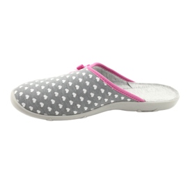 Chaussures femme Befado pu 235D174 blanc rose gris 2