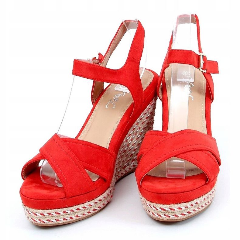 Sandales compensées rouges WH-255 Rouge 2