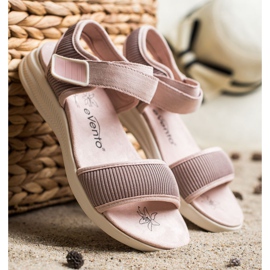 Evento Sandales confortables avec velcro 20SD88-2022 rose 1